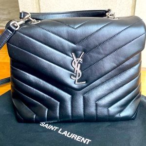 Authentic YSL Monogramme Loulou Black handbag